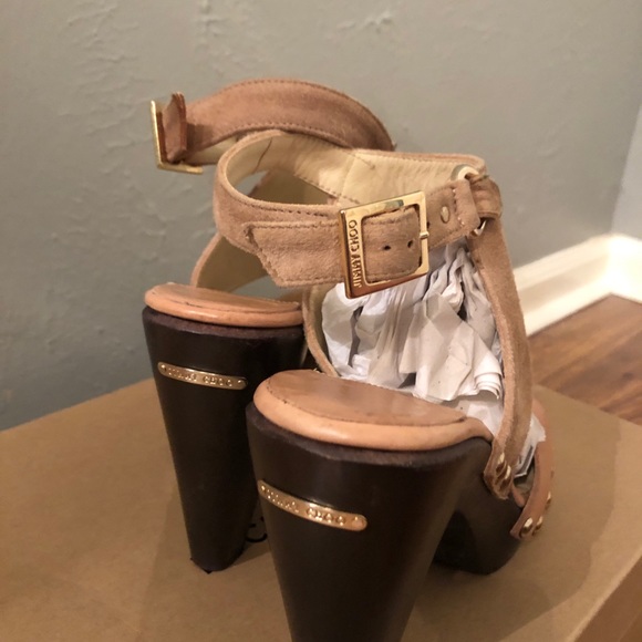 Jimmy Choo Leather/Suede Heel, Size 6 - Picture 12 of 13